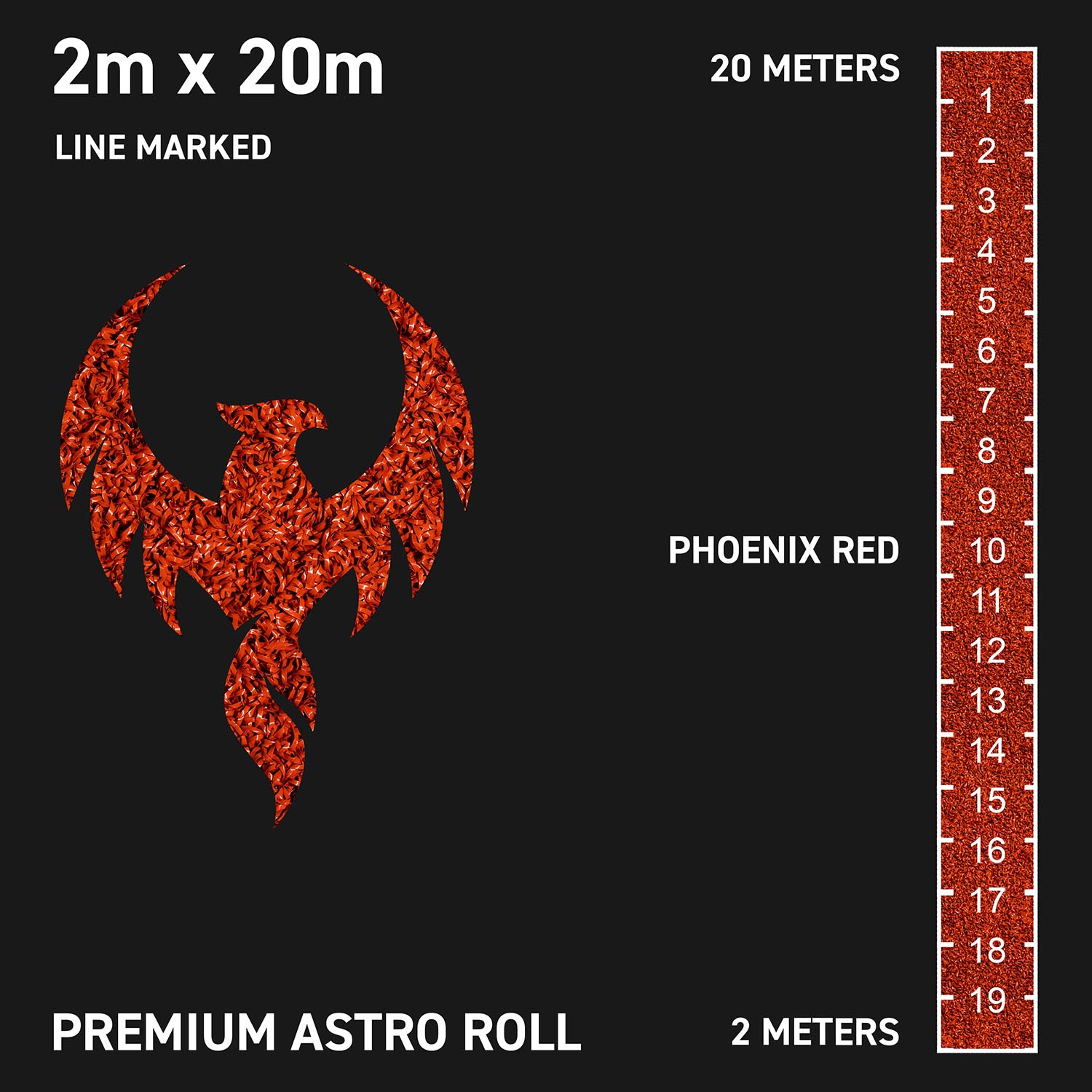 Featured image for “Astro Turf - 2m x 20m - Line Markings - Red”